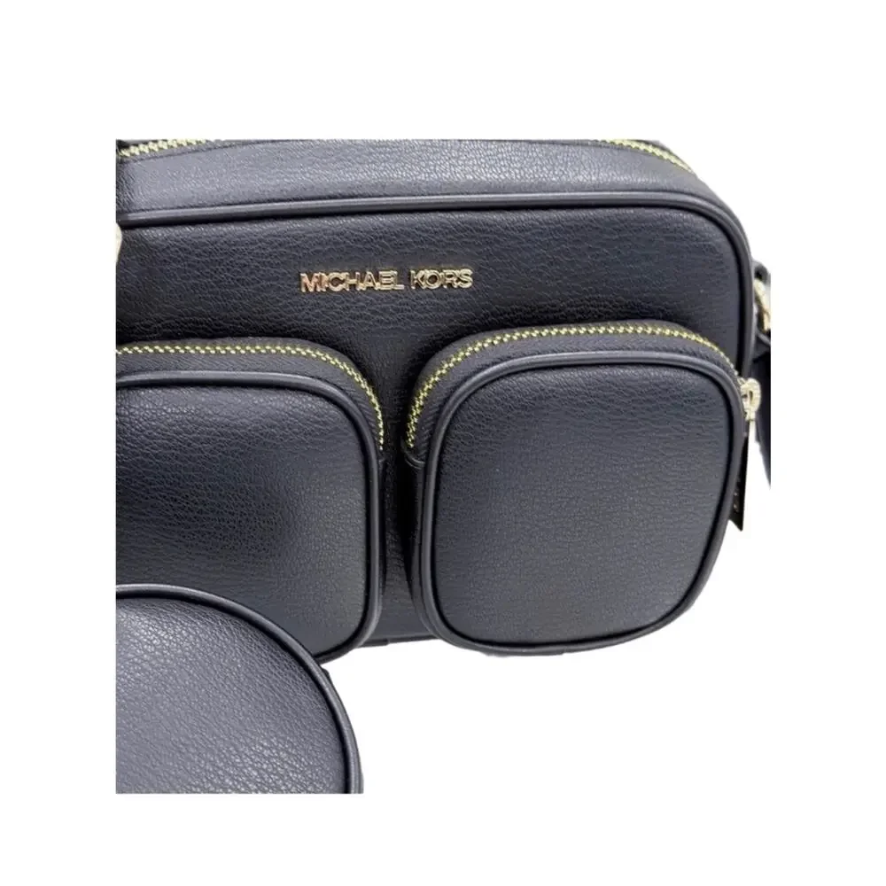 Women's Michael Kors Crossbody Bag One Size Black with Gold Hardware